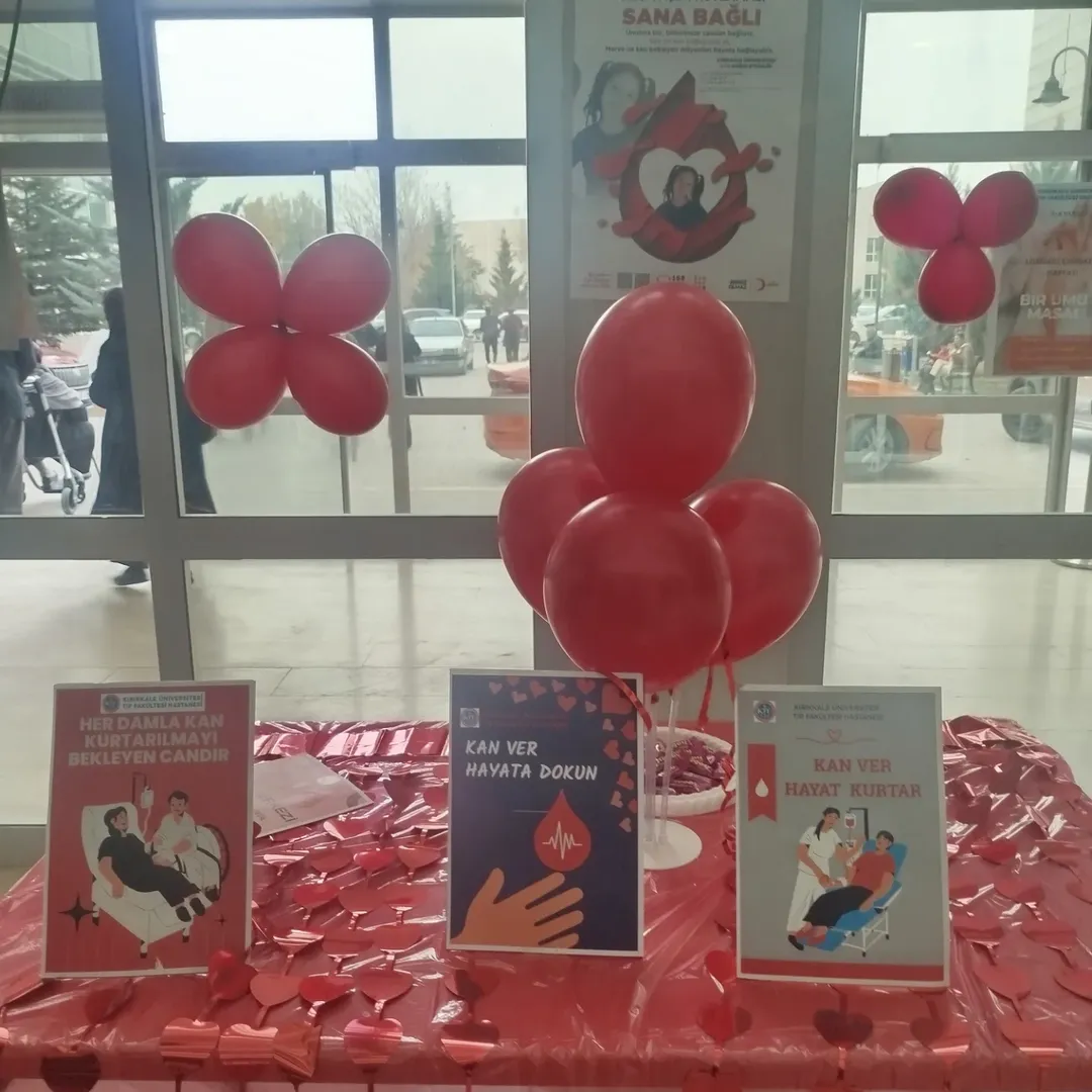 Kirikkale Universitesi Tip Fakultesi Hastanesi olarak Kizilay is birligiyle duzenledigimiz Kan