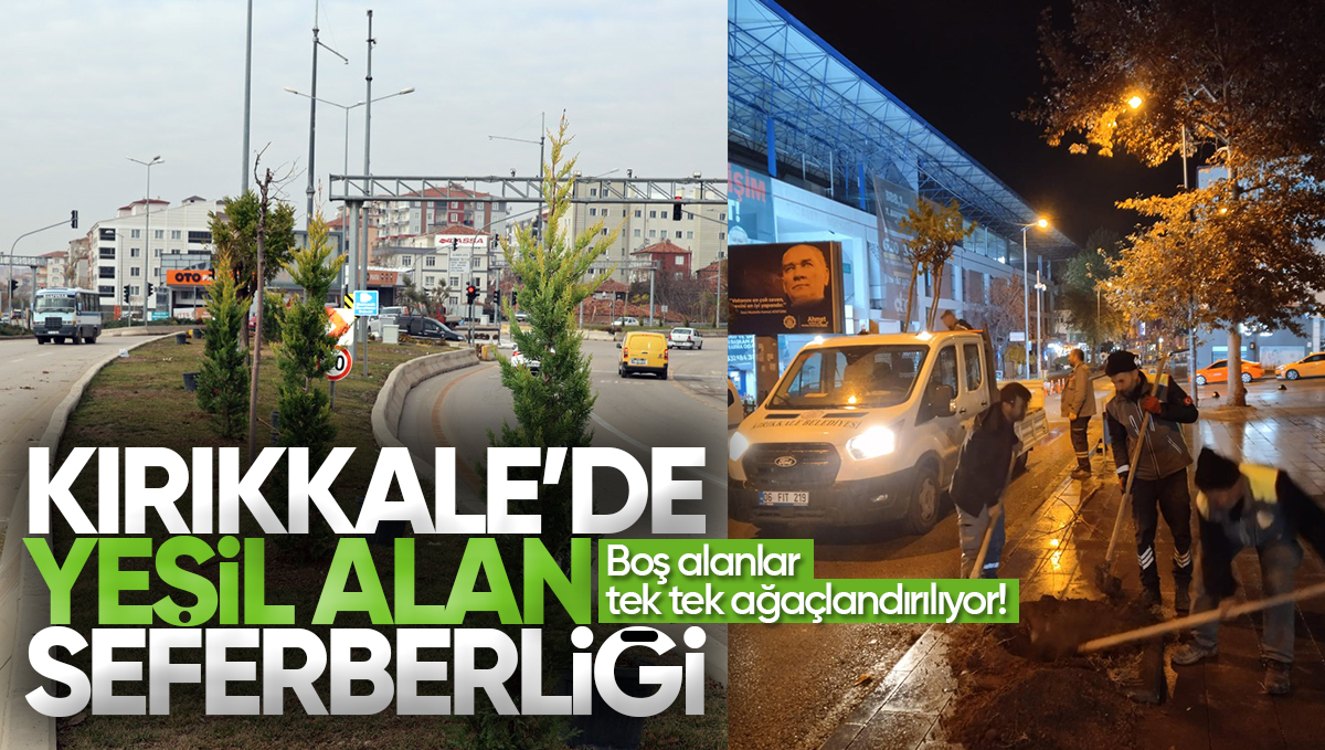 Kırıkkale Belediyesi’nden Yeşil Alan Seferberliği: Boş Alanlar Tek Tek Ağaçlandırılıyor!