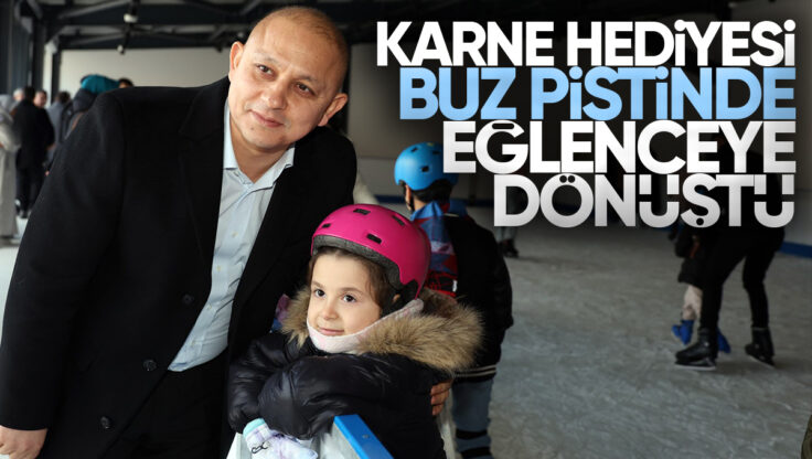Kırıkkale’de Karne Hediyesi Buz Pistinde Eğlenceye Dönüştü