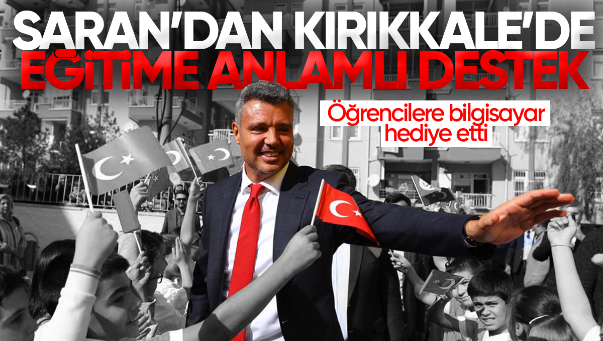 Sadettin Saran Kırıkkale’deki Öğrencilere Bilgisayar Hediye Etti