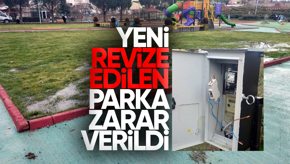 Kırıkkale’de Yeni Revize Edilen Parka Zarar Verildi