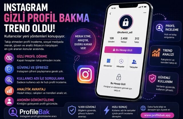 Instagram Gizli Profil Bakma Trend Oldu: Kullanıcılar Profil İnceleme Araçlarını Daha Fazla Araştırıyor
