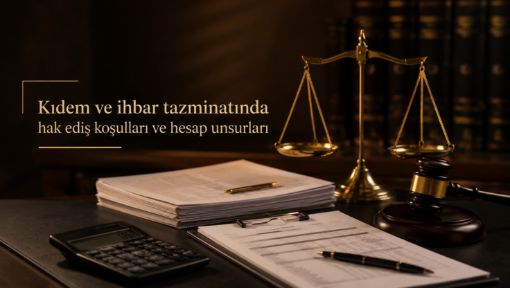 Kıdem ve ihbar tazminatında hak ediş koşulları ve hesap unsurları