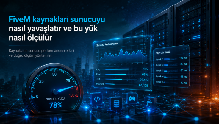FiveM kaynakları sunucuyu nasıl yavaşlatır ve bu yük nasıl ölçülür?