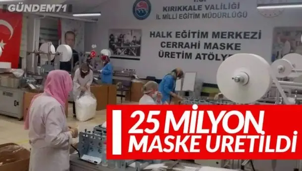 Kırıkkale’de Kurulan Tesiste 20 Günde 25 Milyon Maske Üretildi