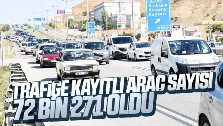 Kırıkkale’de Trafiğe Kayıtlı Araç Sayısı 72 Bin 271 Oldu