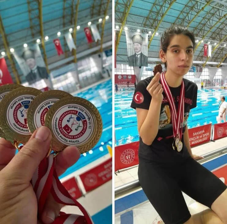 cemre-demirdag-1 Kırıkkale'li Yüzücü Cemre Demirdağ, 6 Altın Madalya İle Türkiye Şampiyonu Oldu